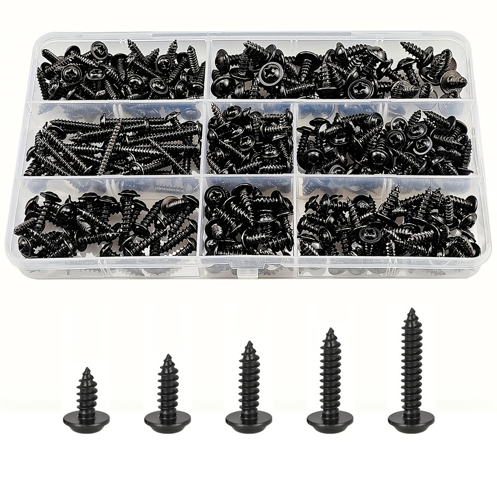 Engraved Wood Frame - 460-piece M3 Black Phillips Head Self-Tapping
