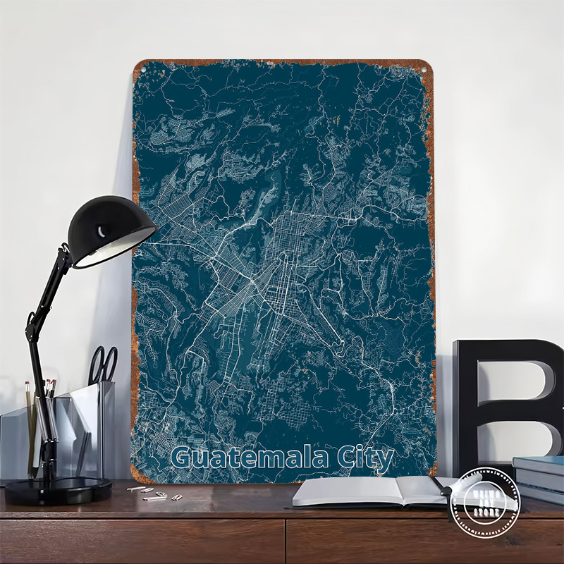 Guatemala City Map Tinplate Po - огляд і ціна Custom Map Poster
