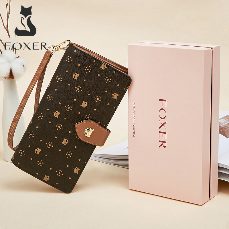 FOXER Women Long Wallet Card & - огляд і ціна Monogram Keychain Leather