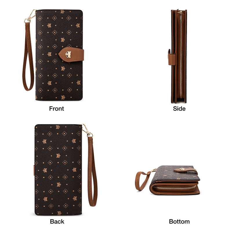 FOXER Women Long Wallet Card & - огляд і ціна Monogram Keychain Leather