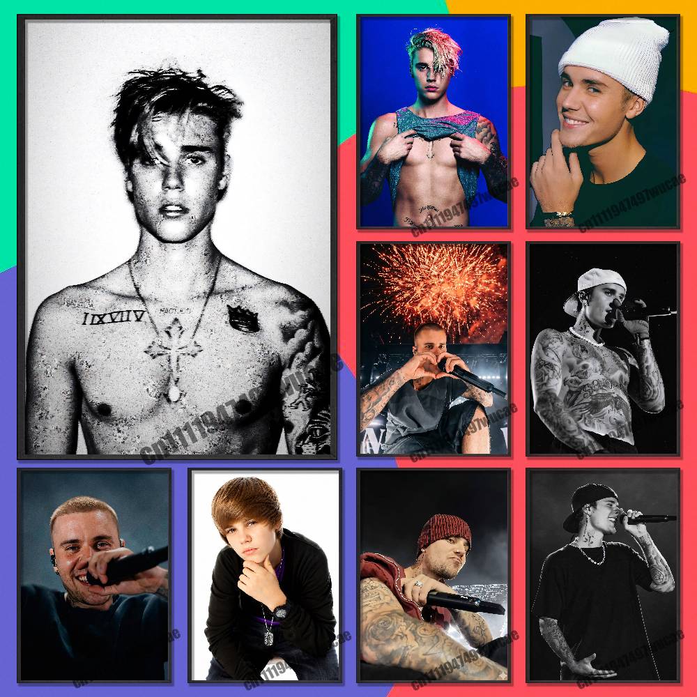 For J-Justin Singer B-Bieber P - огляд і ціна Custom Map Poster