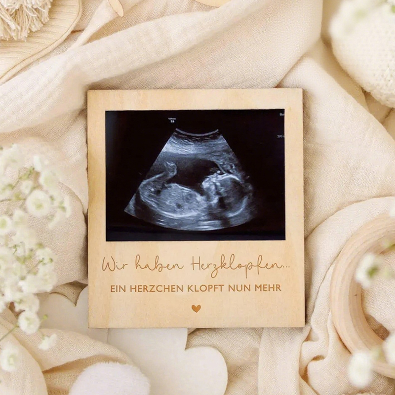 Ultrasound Pregnancy Announcem - огляд і ціна Engraved Wood Frame