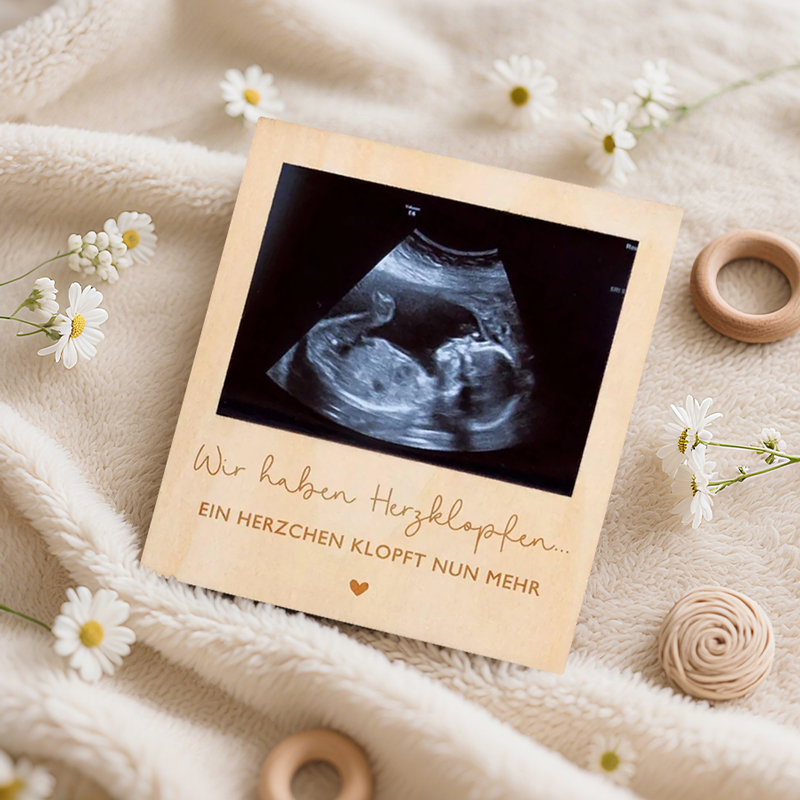 Ultrasound Pregnancy Announcem - огляд і ціна Engraved Wood Frame