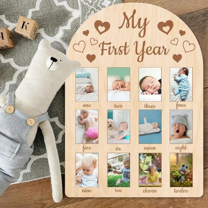 Wooden Baby Commemorative Phot - огляд і ціна Engraved Wood Frame