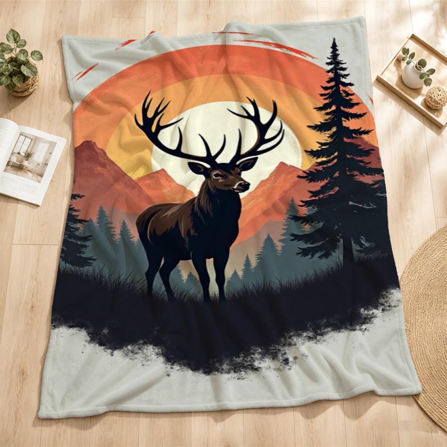 Vintage Stag And Mountain Suns - огляд і ціна Family Tree Print