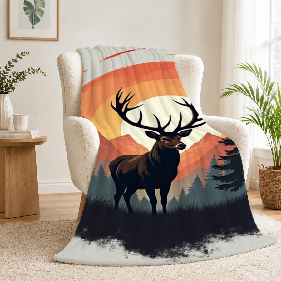 Vintage Stag And Mountain Suns - огляд і ціна Family Tree Print