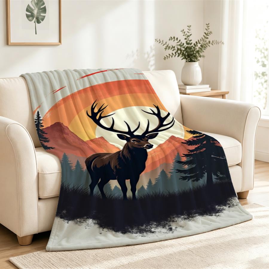 Vintage Stag And Mountain Suns - огляд і ціна Family Tree Print