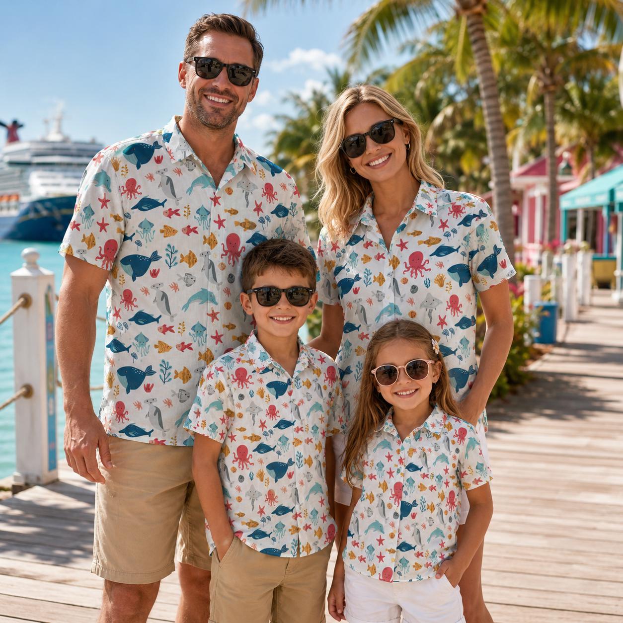 Hawaiian Children's Shirt Plan - огляд і ціна Family Tree Print