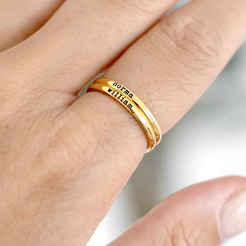 Personalized Engraved Name Rin - огляд і ціна Initial Ring Custom