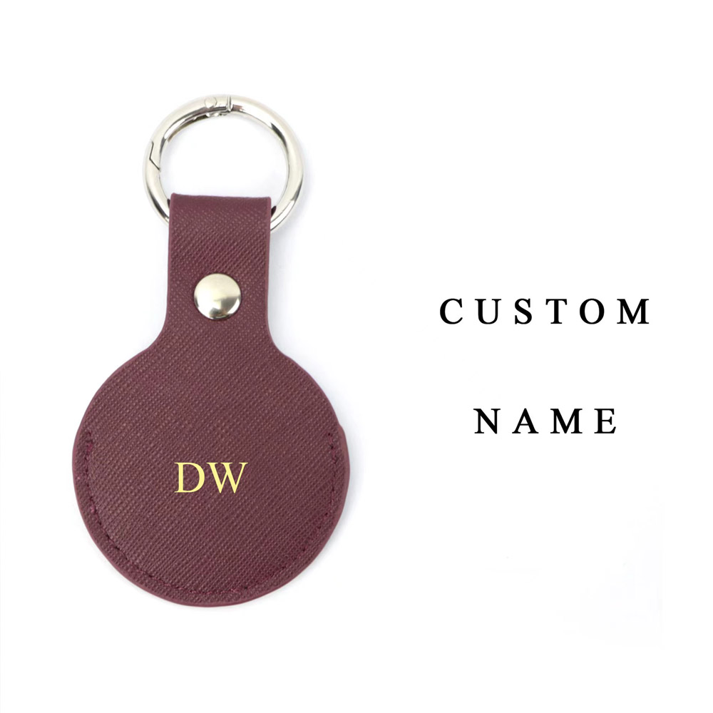 Custom Gold initial letters Fo - огляд і ціна Monogram Keychain Leather
