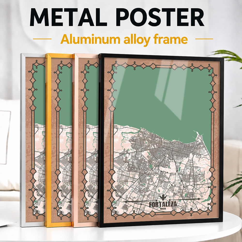 Fortaleza City Map Framed Meta - огляд і ціна Custom Map Poster