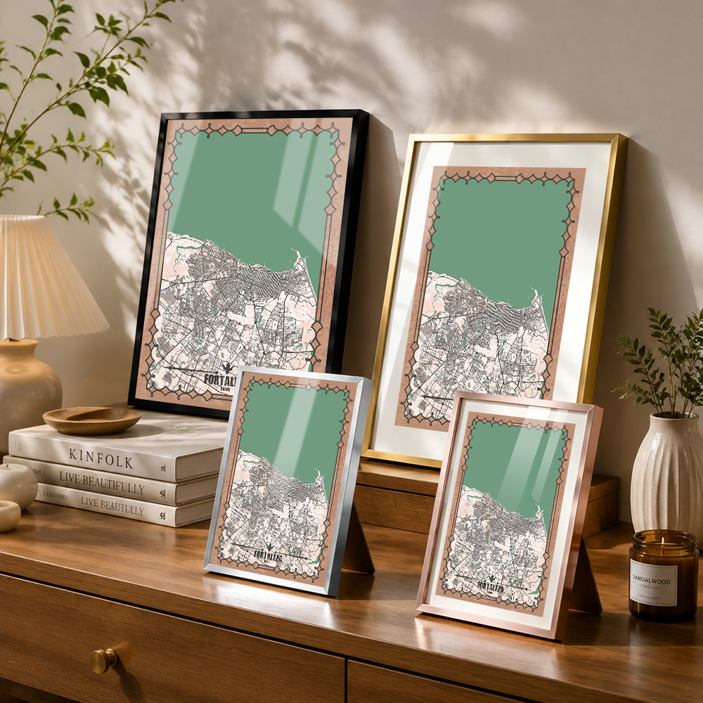 Fortaleza City Map Framed Meta - огляд і ціна Custom Map Poster
