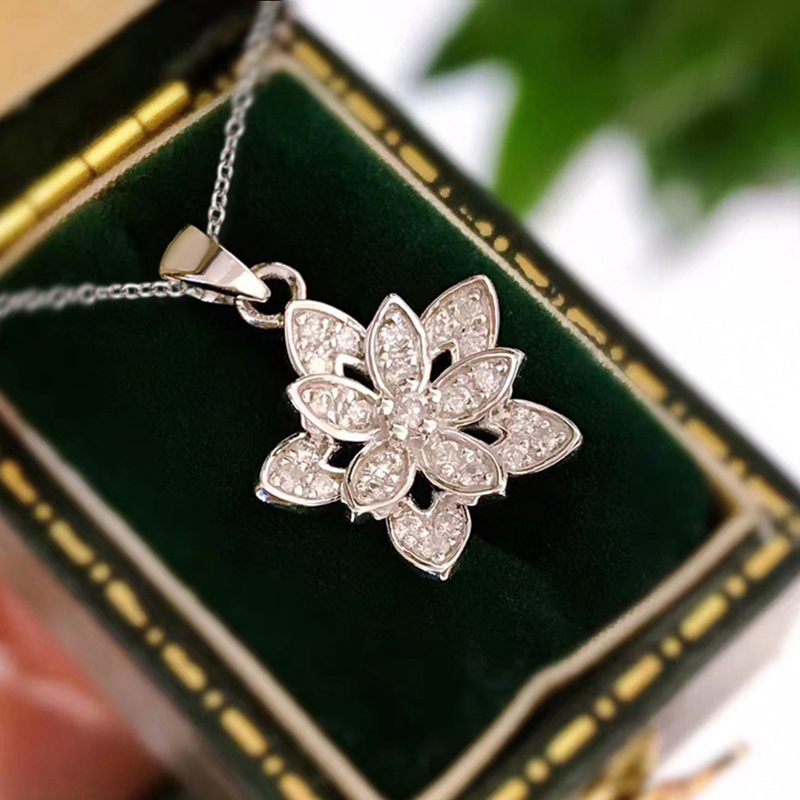 925 Sterling Silver Flower Nec - огляд і ціна Birth Flower Necklace