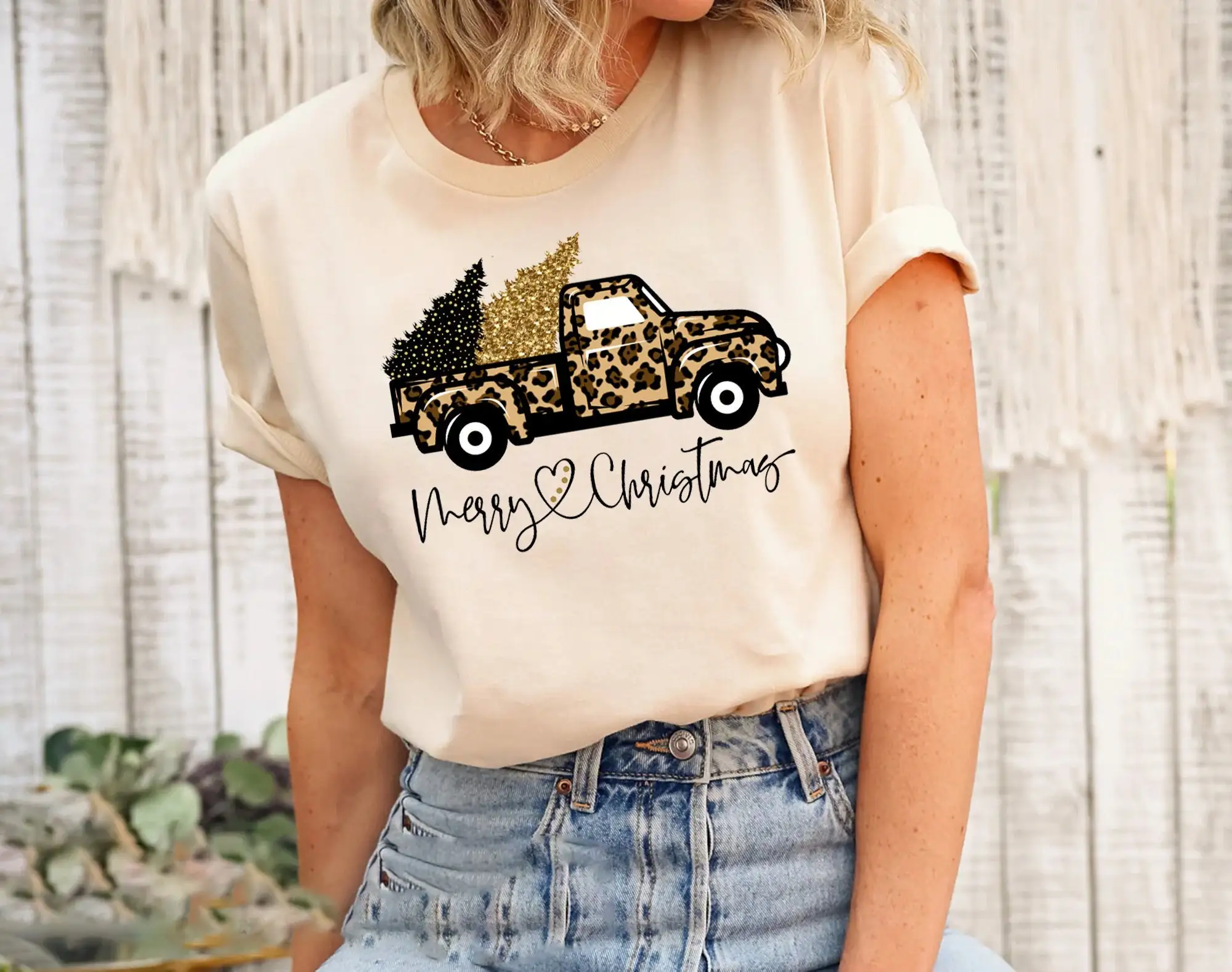 Christmas Truck T Shirt Leopar - огляд і ціна Family Tree Print