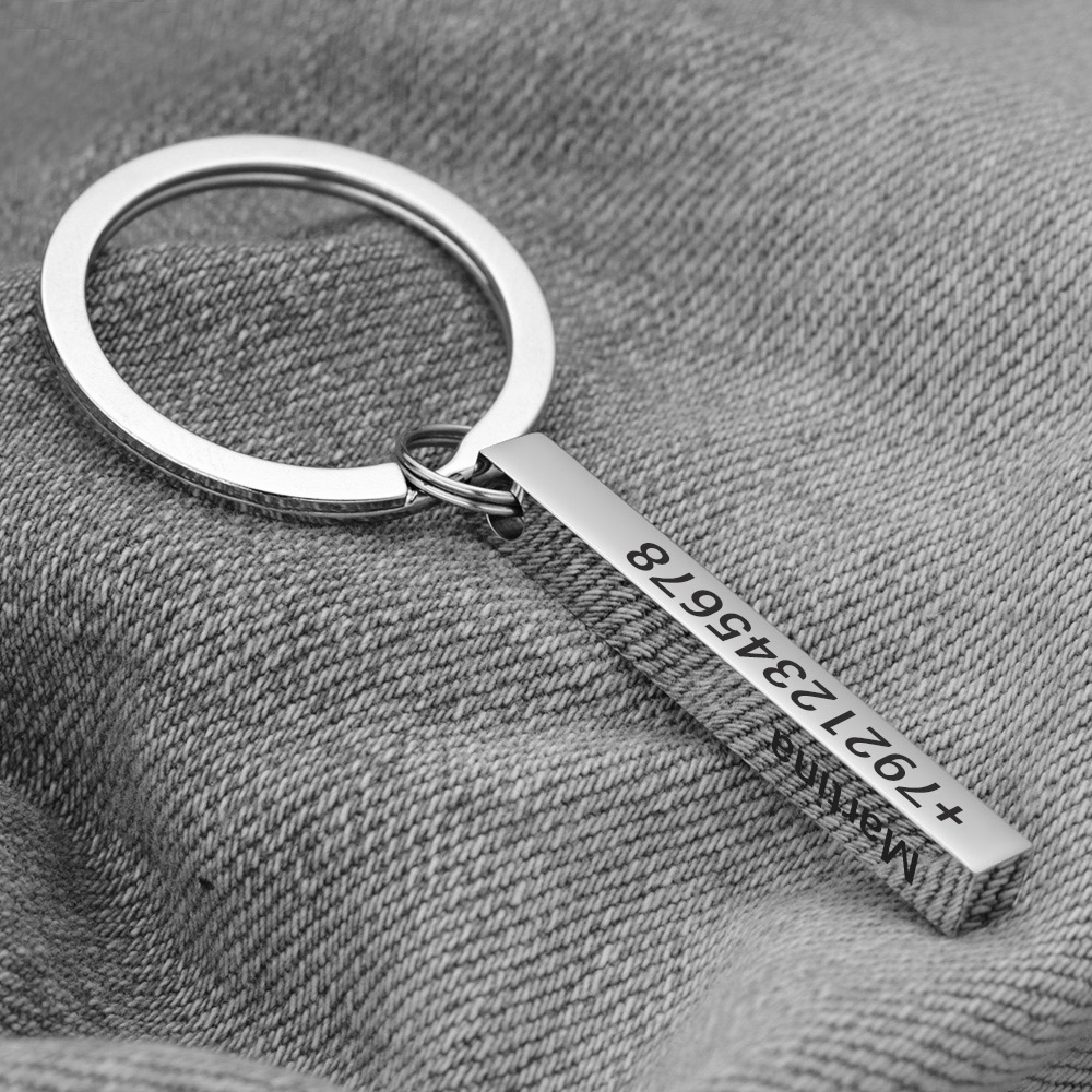Personalize Keychains 3D Bar S - огляд і ціна Initial Ring Custom