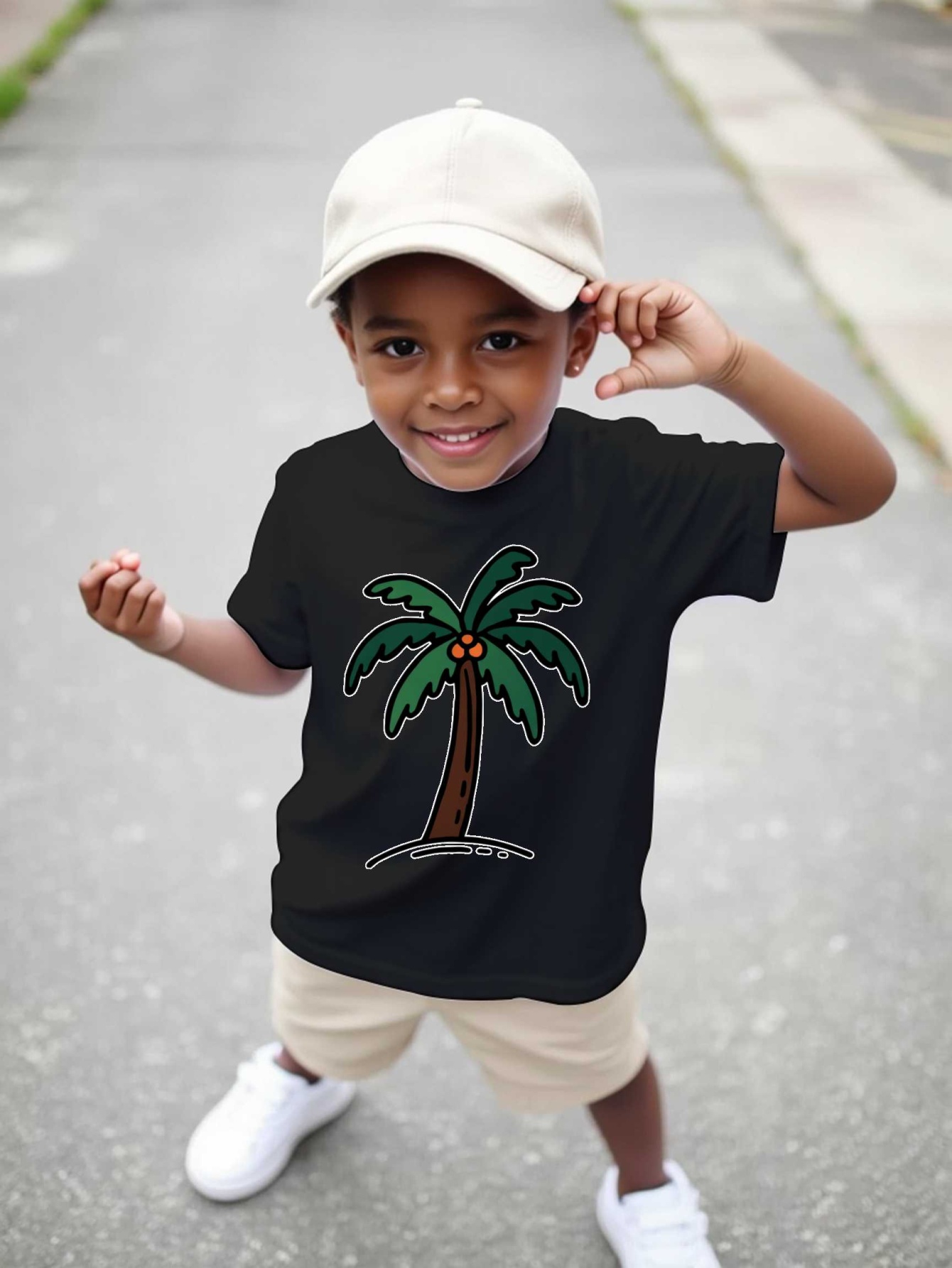 Cartoon Coconut Palm Tree Trop - огляд і ціна Family Tree Print